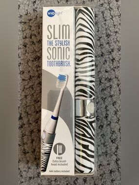 VioLight Slim Sonic Toothbrush - Black & White Zebra